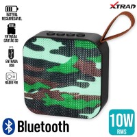 Caixa de Som Bluetooth 10W XDG193 Xtrad - Camuflada